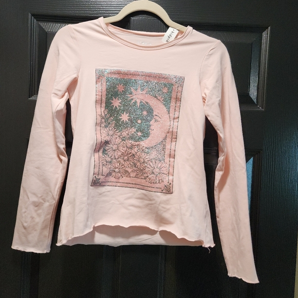 KidPik Moon Raw Edge Foil Graphic Long Sleeve Tee - Picture 3 of 10